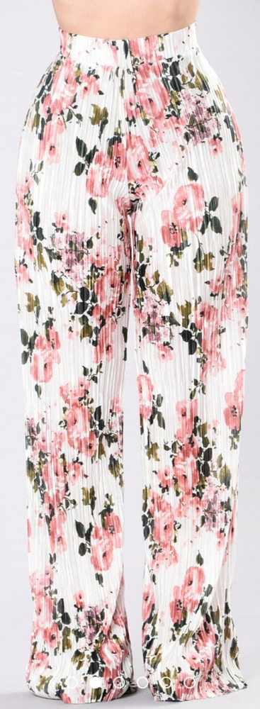 Ivory Crinkle Palazzo Pants NWT